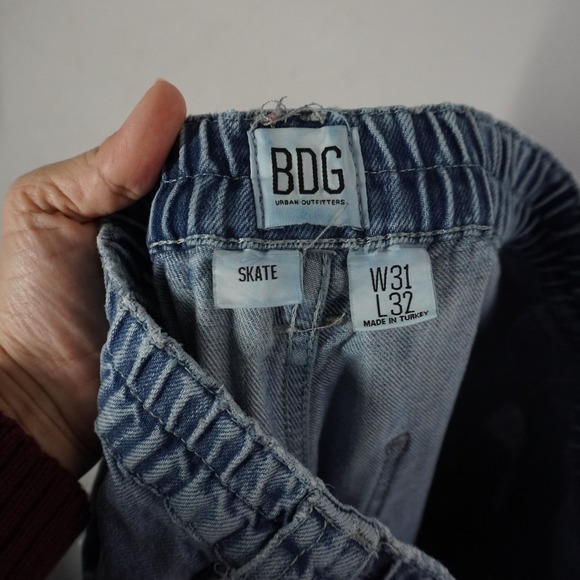 BDG Urban Outfitters Skate Light Wash Denim Cargo Pants Women's W31 L32 y2k - Picture 8 of 10